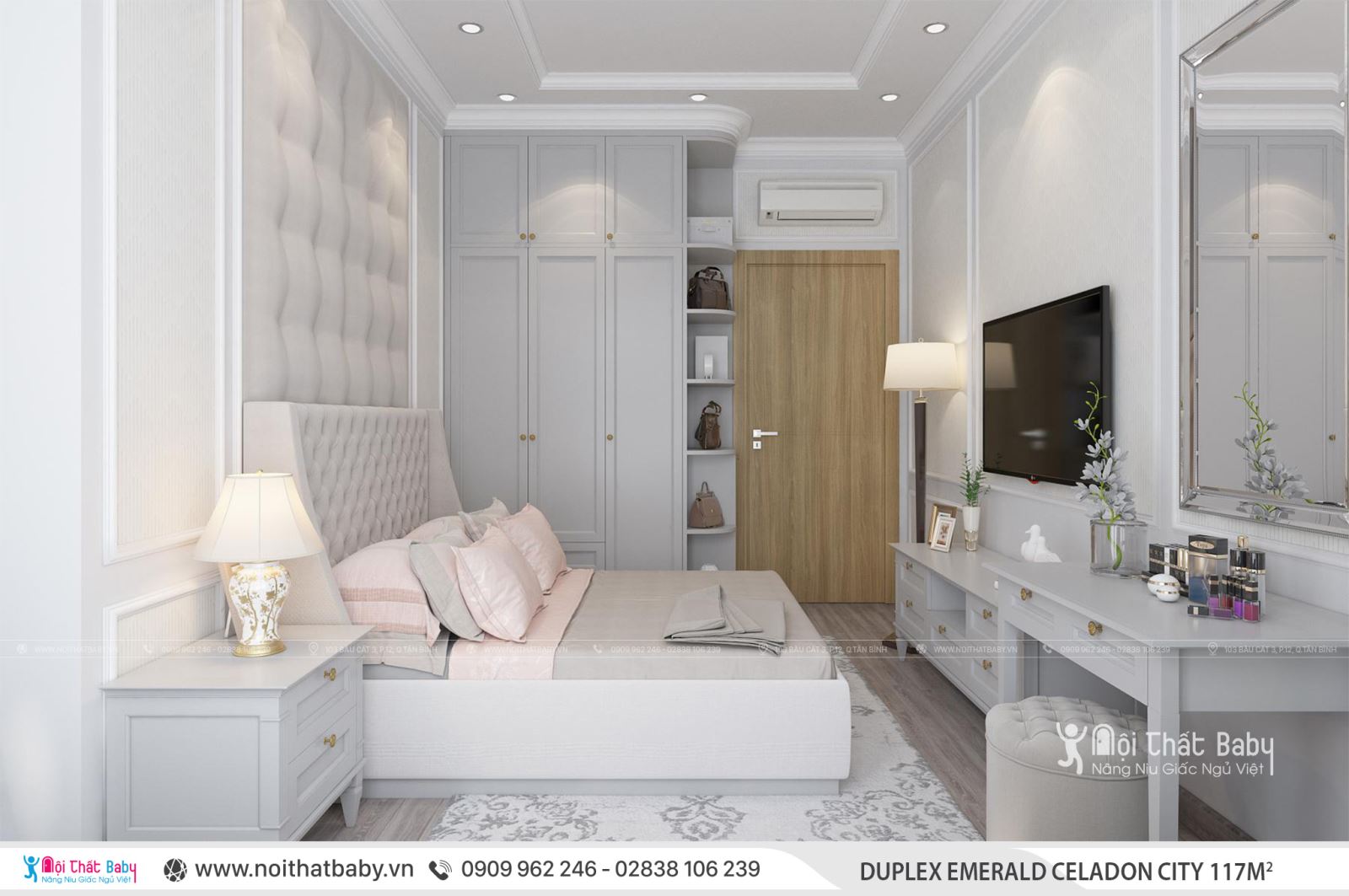 Thiết kế nội thất trọn gói căn Duplex 117m2 Emerald Celadon City 